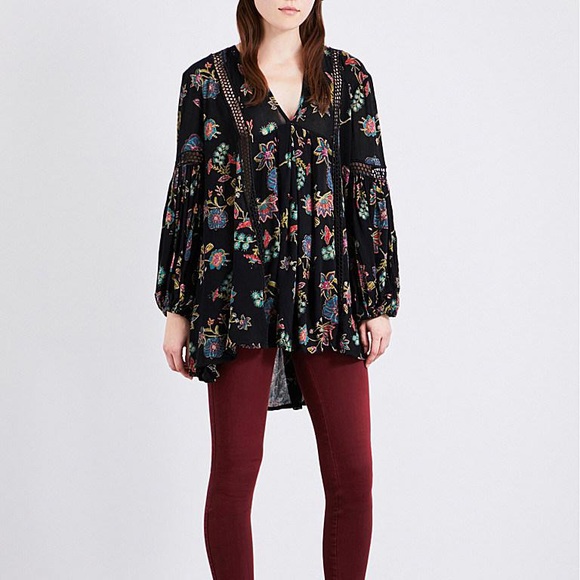 Free People Tops - Free People Just The Two of Us Boho Floral Blouse